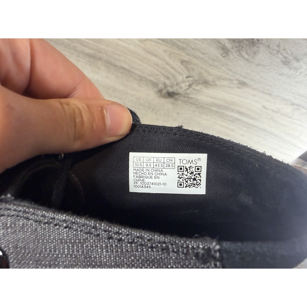 Toms Men's 10.5 M Navi Sport Bottom Chukka Boots Black Crosshatch Denim 10014349 - Picture 8 of 8